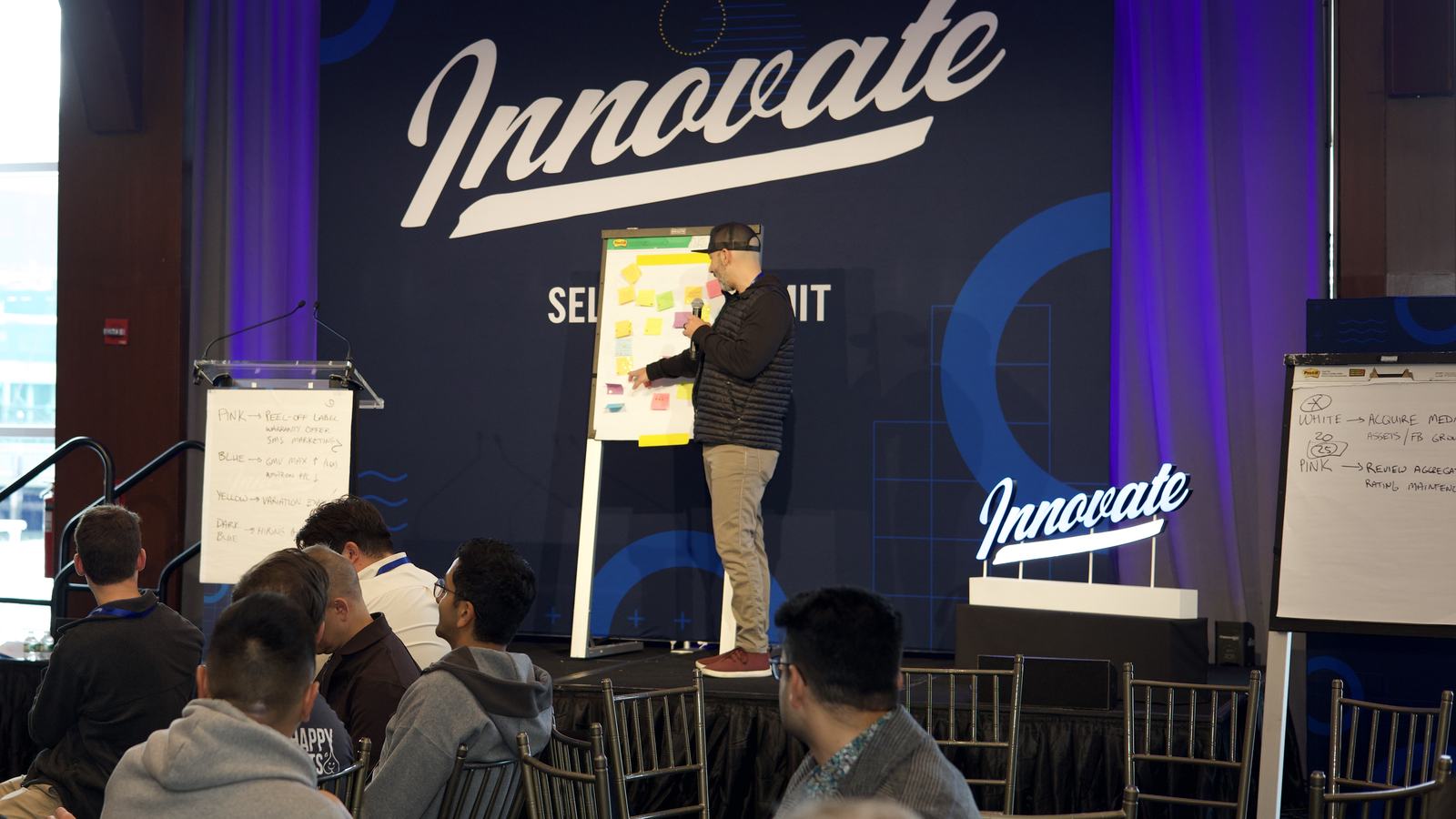 A speaker sharing practical ecommerce strategies at Innovate